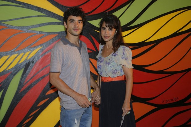 Caio Blat e Maria Ribeiro em show no Rio (Foto: Roberto Filho/ Ag. News)
