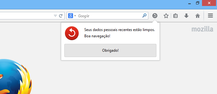 Histórico recente apagado (Foto: Reprodução/Helito Bijora)