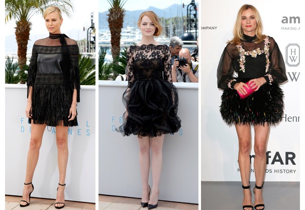 Slip dress: Charlize Theron, Emma Stone e Diane Kruger (Foto: Getty Images)