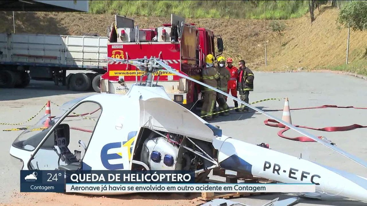 Helic Ptero Que Caiu Na Grande Bh J Tinha Se Acidentado Durante Voo De