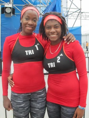 Ayene e Malika; Trinidad e Tobago; vôlei de praia; Jogos Pan-Americanos (Foto: GloboEsporte.com)