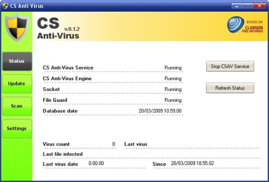 screenshot de CS Anti-Virus