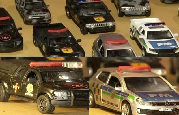 David Dourado produz miniaturas de carros em Anápolis, Goiás (Foto: Reprodução/TV Anhanguera)