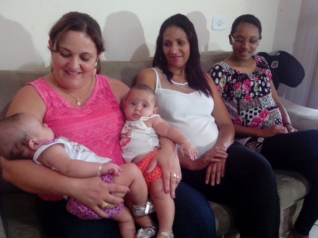Tatiana e Ana Lúcia também estão grávidas de gêmeos (Foto: Guilherme Tavares/ TV TEM)