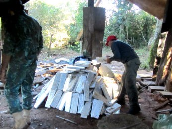 Drogas e equipamentos foram destruídos no local da apreensão (Foto: Senad-PY / Divulgação)