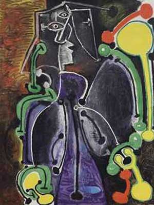 'Mulher sentada', de Pablo Picasso. (Foto: Reprodução / Casa Christie's de Londres)