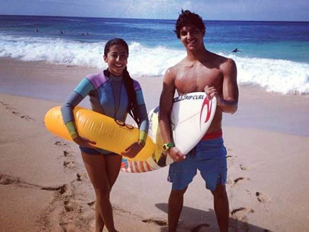 Gabriel Medina e a namorada, Tayná Hanada  (Foto: Instagram/ Reprodução)