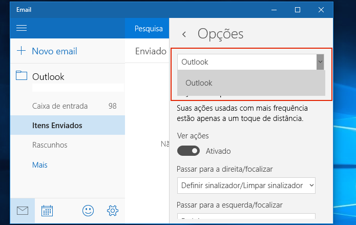 Selecionando a conta de e-mail (Foto: Reprodução/Edivaldo Brito)