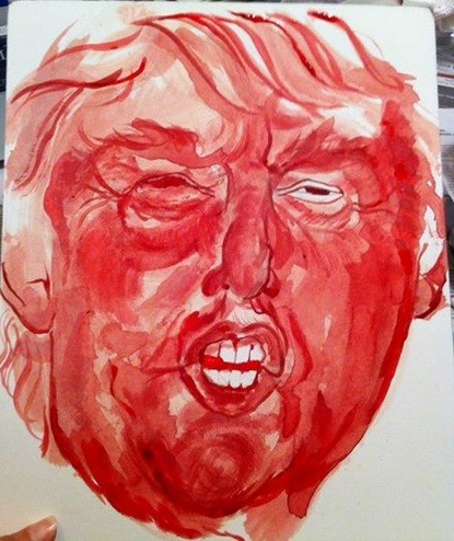 Americana faz retrato de Donald Trump usando apenas sangue menstrual Blog_blood_trump