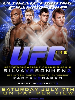 Poster oficial do UFC 148, com Renan Barão no lugar de Dominick Cruz (Foto: Divulgação - UFC)
