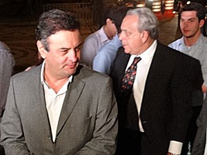 Aécio Neves e Sérgio Guerra (Foto: Katherine Coutinho / G1)