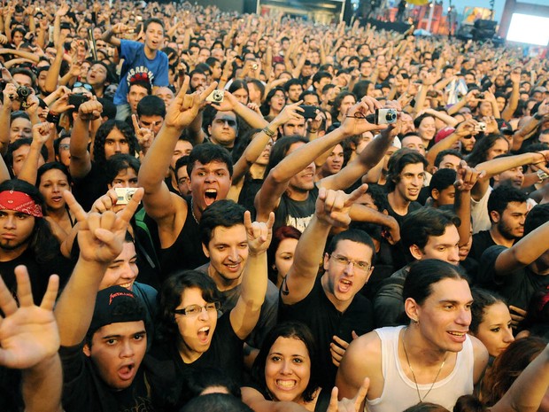 Público lotou o quarto dia do Rock in Rio (Foto: Alexandre Durão/G1)