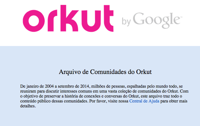 Arquivo de Comunidades do Orkut (Foto: Reprodução/Google) Arquivo de Comunidades do Orkut (Foto: Reprodução/Google)