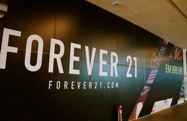 Loja da Forever 21 em obras no Rio (Foto: Divulgação)