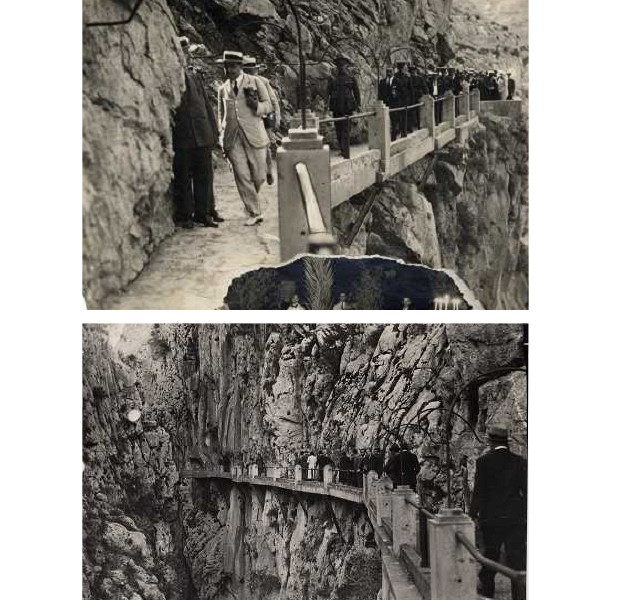 Caminito del Rey, no início do século XX (Foto: Divulgação Caminito del Rey)