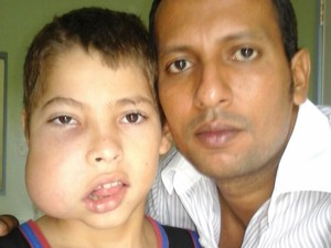 Francisco Ferreira está internado com o sobrinho Marcus no Hospital das Crianças  (Foto: Francisco Ferreira/Arquivo Pessoal)