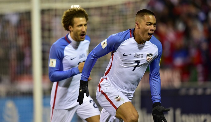 Wood comemora gol dos Estados Unidos contra o México (Foto: Reprodução/Twitter USA Soccer)