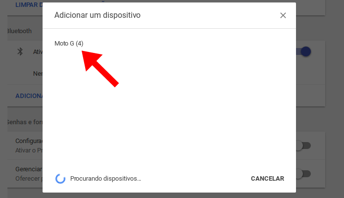 Selecione o seu aparelho na lista (Foto: Reprodução/Paulo Alves)