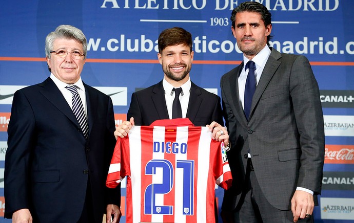 Diego Atlético de Madrid apresentação (Foto: Reprodução / Site Oficial Atlético de Madrid)