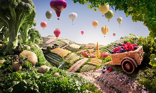 Balões fofinhos de frutas e legumes (Foto: Reprodução)