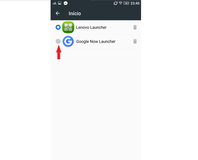 Por fim, basta clicar em "Google Now Launcher" (Foto: Reprodução/Caio Bersot) Por fim, basta clicar em "Google Now Launcher" (Foto: Reprodução/Caio Bersot)