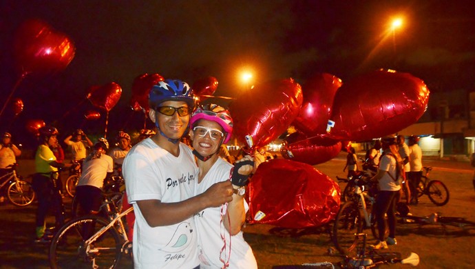 ciclistas, Ludimila e Felipe, noivado (Foto: Wellington Costa/GE-AP)