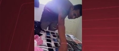 Assaltante faz vídeo ostentando celulares roubados e é preso; veja (reprodução)
