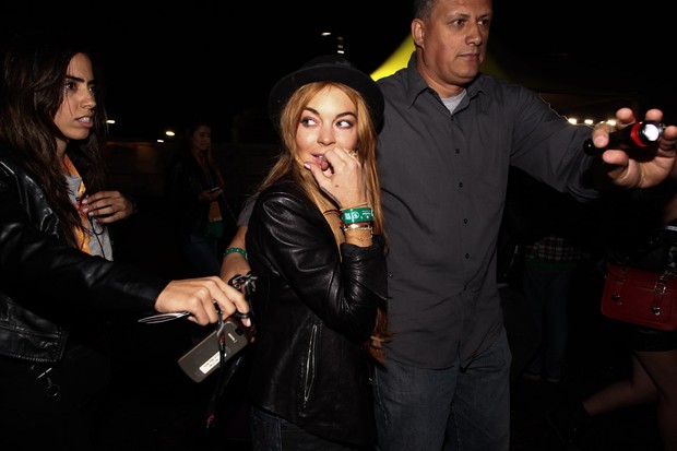 Lindsay Lohan no Lollapalooza (Foto: Manuela Scarpa/PhotoRio News)