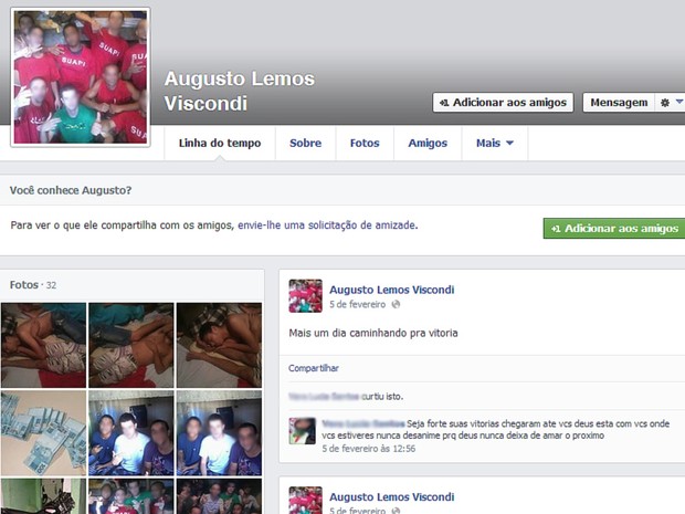 Presidiários que tiraram fotos para o Facebook são ouvidos em Uberlândia (Foto: Reprodução/Facebook)