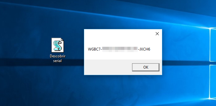 Execute o script para visualizar o serial do Windows Foto ReproduoHelito Bijora