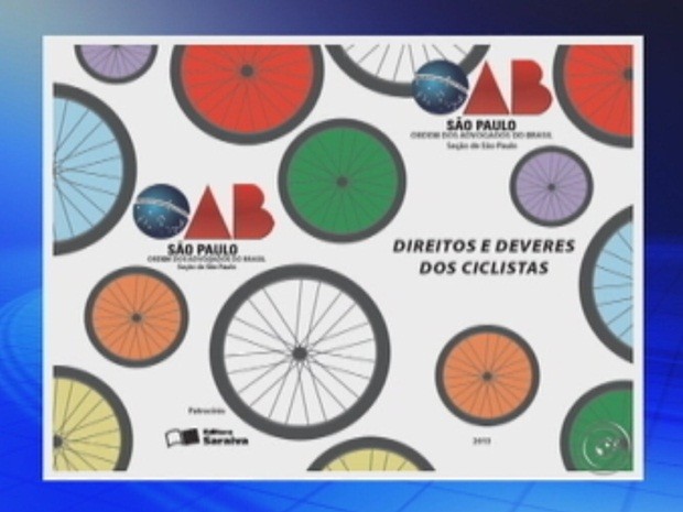 OAB lançou cartilha com os direitos e deveres dos ciclistas (Foto: Reprodução TV TEM)