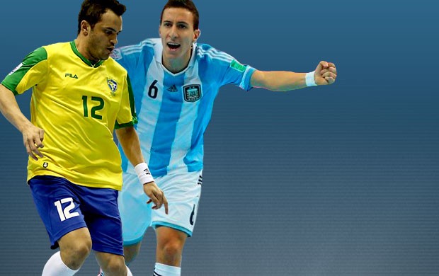 CHamada carrossel - futsal brasil e argentina (Foto: Agência Getty Images)