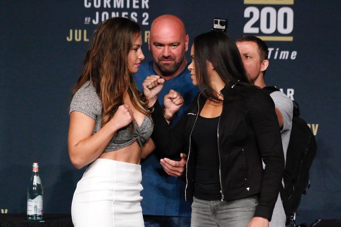 Miesha Tate x Amanda Nunes Coletiva UFC 200 (Foto: Evelyn Rodrigues)