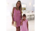 Ticiane Pinheiro e Rafa Justus combinam looks rosa em festa infantil