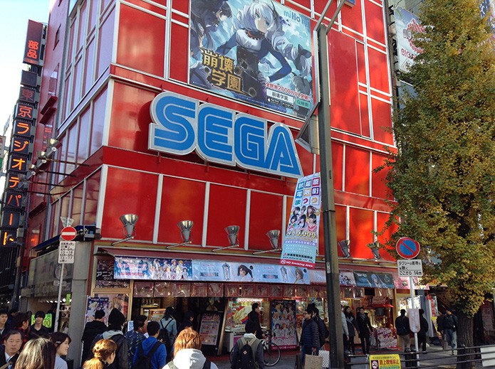 Entrada do Club Sega em Akihabara (Foto: Felipe Vinha)