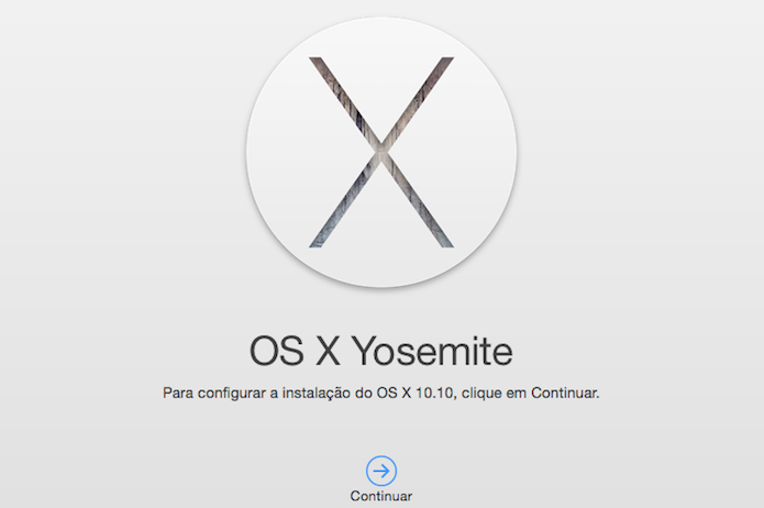 Iniciando a instalação do OS X Yosemite (Foto: Reprodução/Helito Bijora)