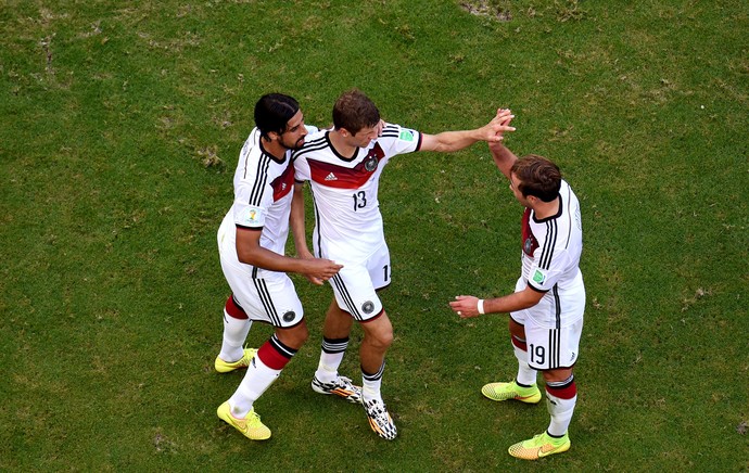 Thomas Muller Khedira e Gotze alemanha gol Portugal Arena Fonte Nova (Foto: Agência Reuters)