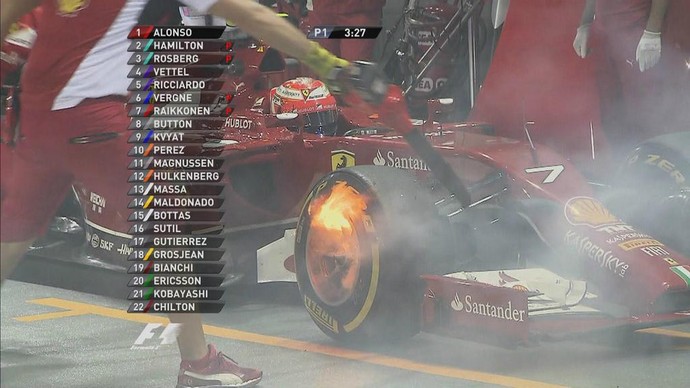 Alonso supera Mercedes e põe Ferrari no topo no 1º treino livre de Cingapura Bx5iutyiqaas-8y
