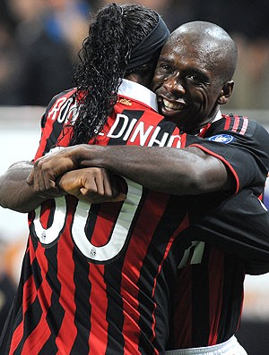 Seedorf e Ronaldinho, Real Madrid (Foto: Agência Getty Images) Seedorf e Ronaldinho, Real Madrid (Foto: Agência Getty Images)