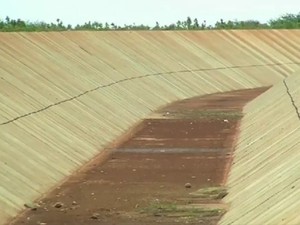 obras da transposição do sao francisco no CE em janeiro (Foto: TV Verdes Mares/Reprodução)