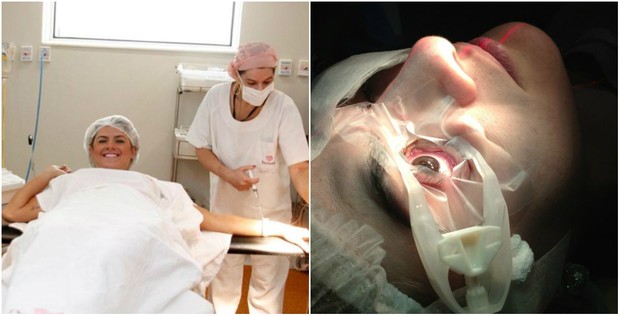 Mirella Santos em 2010, quando trocou próteses de silicone nos seios, e em 2012, na cirurgia para correção de miopia (Foto: Philippe Lima/Agnews/Instagram)