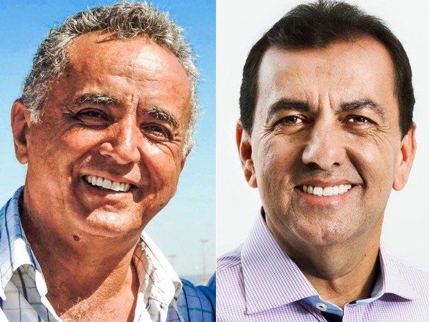 Divino Lemes (PSD) e Zélio Cândido (PSB), candidatos em Senador Canedo, Goiás (Foto: Reprodução/Facebook)