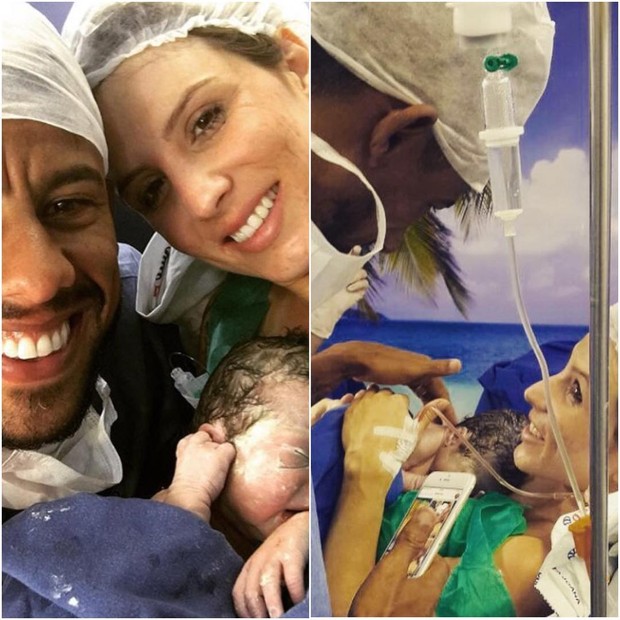 Léo Moura acompanha nascimento do filho (Foto: Reprodução / Instagram)