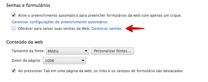 Desative o recurso de memorização de senhas (Foto: Reprodução/Helito Bijora)