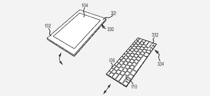 Assim como modelos atuais, nova geração da Smart Cover vai se comunicar sem fios com o iPad (Foto: Reprodução/US Patent & Trademark Office)