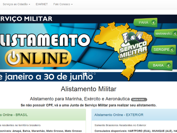 Alistamento militar pode ser feito pela internet (Foto: Reprodução/RPC)