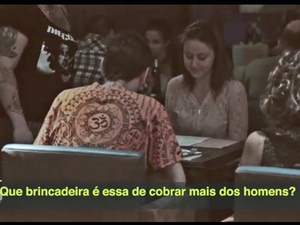 Restaurante Carmona cobra taxa extra do público masculino em ação da Agnelo Comunicação. (Foto: Reprodução/YouTube)