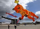 Pipas gigantes colorem o céu de cidade da França; veja fotos (Michel Spingler/AP)