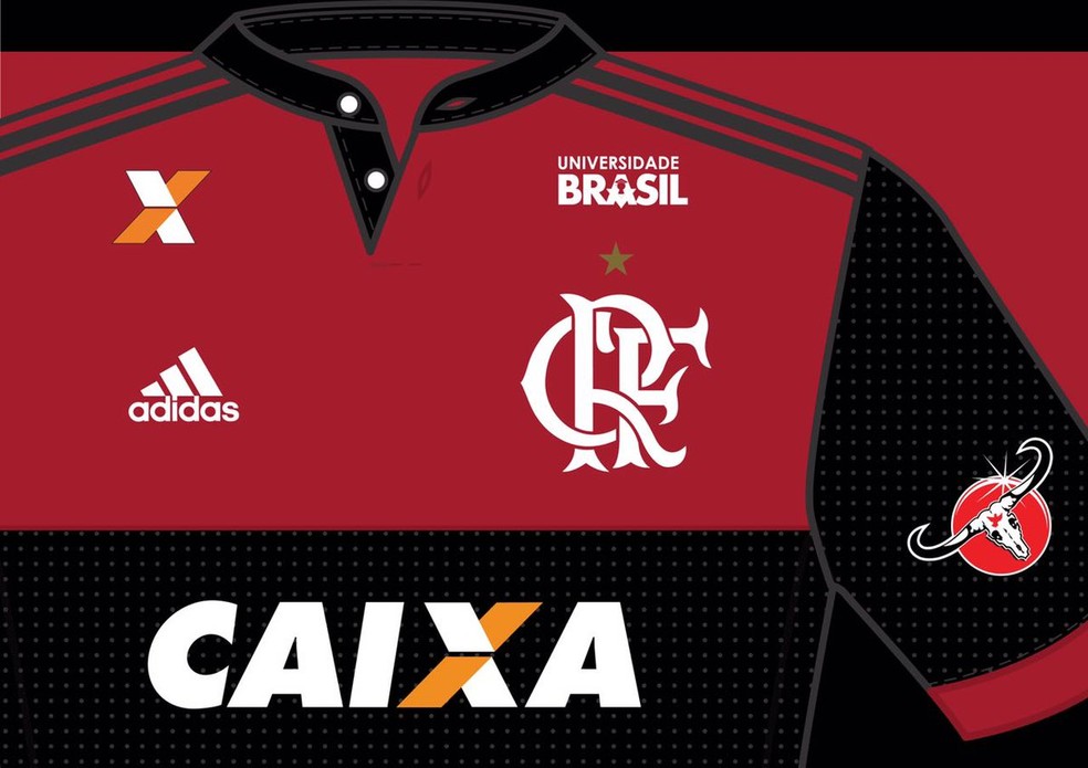 Novo patrocinador vai estampar sua marca no omoplata do uniforme rubro-negro (Foto: Divulgação)