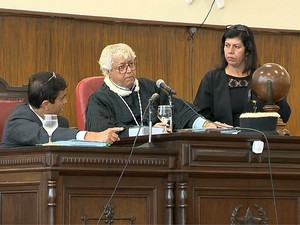Julgamento no Tribunal do Júri em Juiz de Fora (Foto: Reprodução/TV Integração)